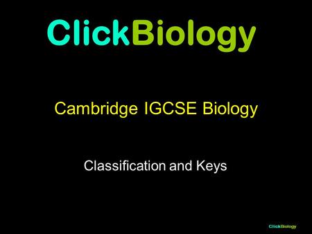 Cambridge IGCSE Biology