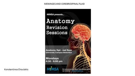 MENINGES AND CEREBROSPINAL FLUID