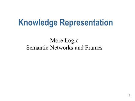 Knowledge Representation