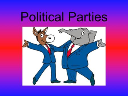 Political Parties. Republican vs. Democrat What does it mean to be a Republican? What does it mean to be a Democrat?