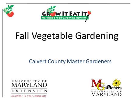 Fall Vegetable Gardening