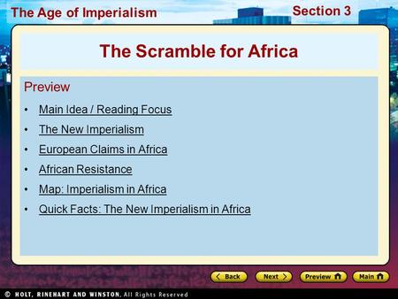 The Scramble for Africa