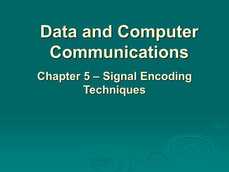 Data and Computer Communications