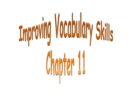 Improving Vocabulary Skills