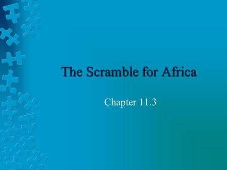 The Scramble for Africa