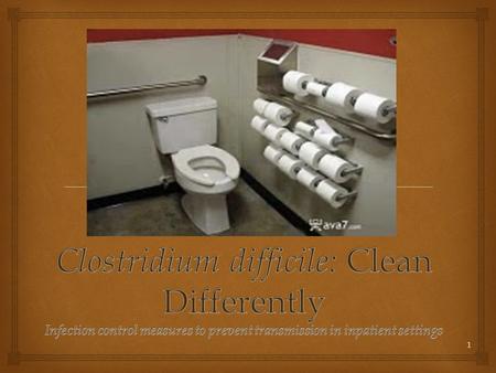 1.   C. difficile overview  Pathogenesis  Brief description of various tests  Transmission of C. difficile  Identifying high-touch surfaces  Daily.