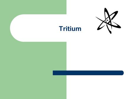 Tritium. H3-2 Characteristics Radioactive half-life: 12.4 years Decay mechanism: Beta emission Energy: Emax = 18.6 keV Eavg = 6 keV Contamination monitoring: