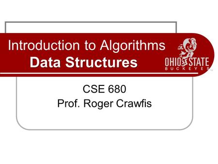 Introduction to Algorithms Data Structures