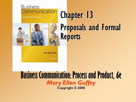 Chapter 13 Proposals and Formal Reports