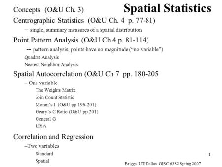 Briggs UT-Dallas GISC 6382 Spring 2007