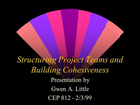 Structuring Project Teams and Building Cohesiveness