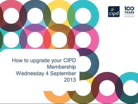 How to upgrade your CIPD Membership