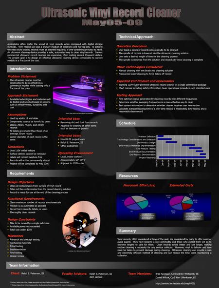 Resources Requirements Technical Approach Introduction Audiophiles often prefer the sound of vinyl records when compared with digital storage methods.