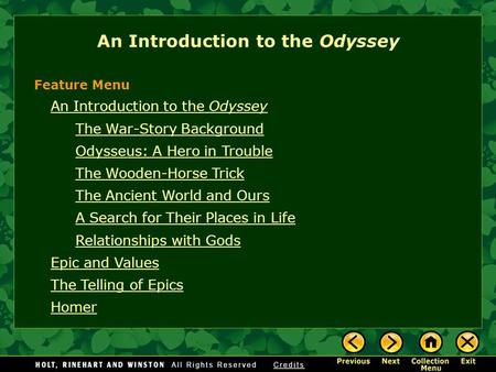 An Introduction to the Odyssey