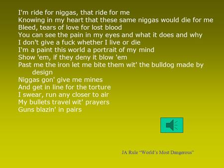 I'm ride for niggas, that ride for me Knowing in my heart that these same niggas would die for me Bleed, tears of love for lost blood You can see the pain.