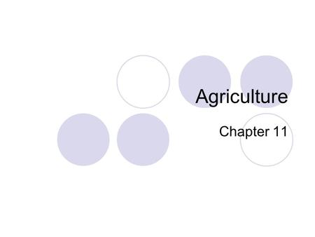 Agriculture Chapter 11.