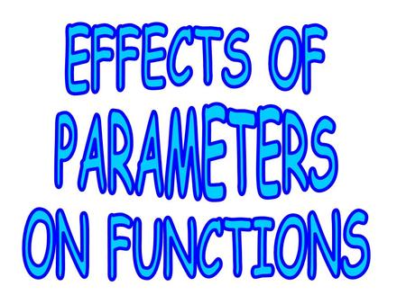 f(x) = x 2 f(x) = 2x 2 Parameter ‘a’ increases from 1 to 2 Parabola stretches vertically.