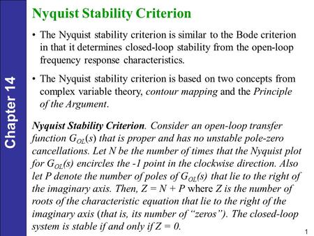 Nyquist Stability Criterion