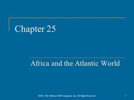 Africa and the Atlantic World