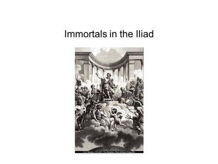 Immortals in the Iliad. Main Supporters of the Trojans Ares Apollo Aphrodite.