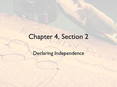 Declaring Independence