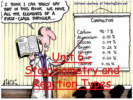 Unit 6 –Stoichiometry and Reaction Types