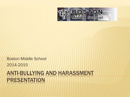 Anti-Bullying and harassment Presentation