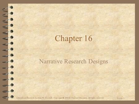 Narrative Research Designs