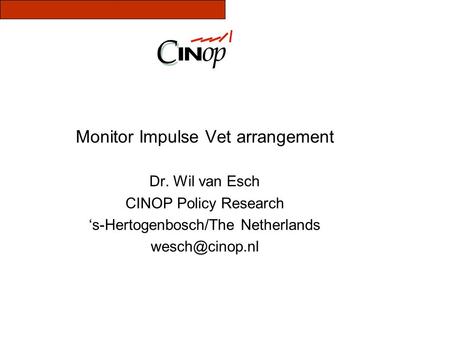 Monitor Impulse Vet arrangement