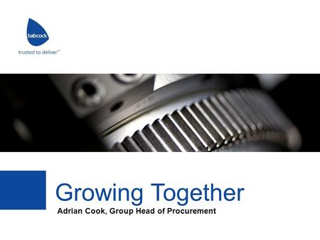 Adrian Cook, Group Head of Procurement