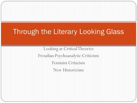 Through the Literary Looking Glass