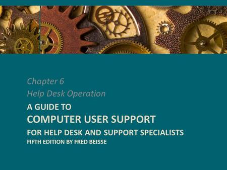 Chapter 6 Help Desk Operation