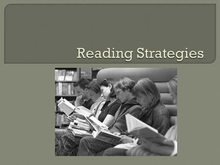 Reading Strategies.