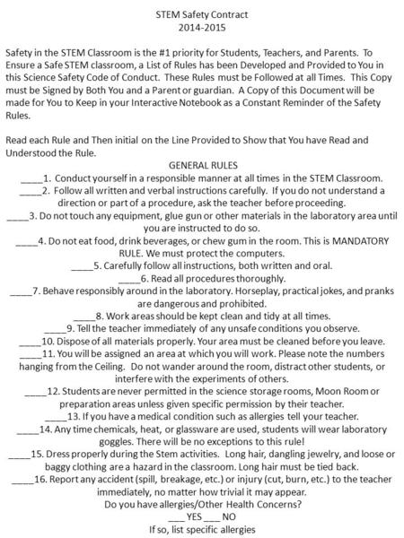 ____5. Carefully follow all instructions, both written and oral.