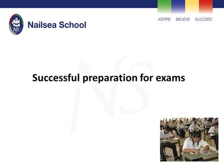 Successful preparation for exams