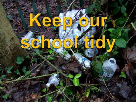 What are these children doing? What is litter? Plastic bags look like jelly fish in the water.