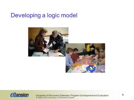 Developing a logic model