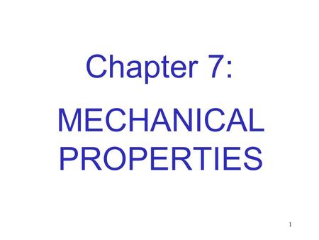 MECHANICAL PROPERTIES