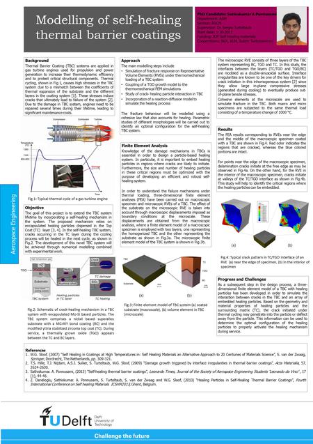 Modelling of self-healing thermal barrier coatings Background Thermal Barrier Coating (TBC) systems are applied in gas turbine engines used for propulsion.