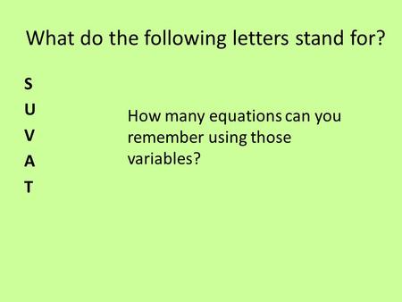 What do the following letters stand for?