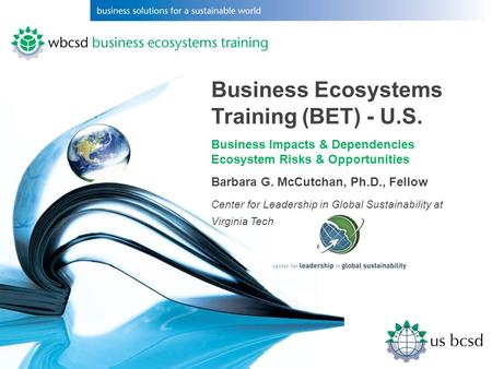 Business Ecosystems Training (BET) - U.S.