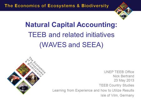 Natural Capital Accounting: