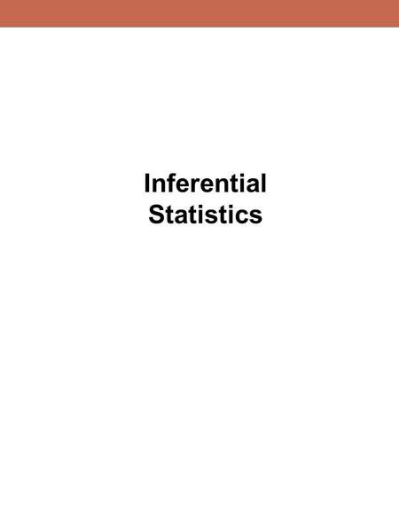 Inferential Statistics