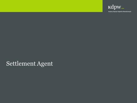 Settlement Agent. General provisions  Addressees of the new functionality: Foreign clearing members (CM)  Beneficiaries: Foreign CM and entities playing.