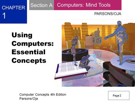 Computer Concepts 4th Edition Parsons/Oja Using Computers: Essential Concepts CHAPTER 1 PARSONS/OJA Page 2 Computers: Mind Tools Section A.