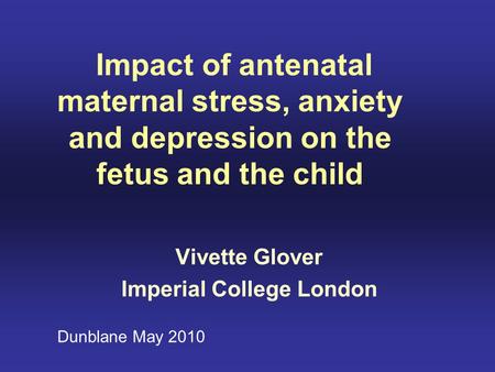 Vivette Glover Imperial College London