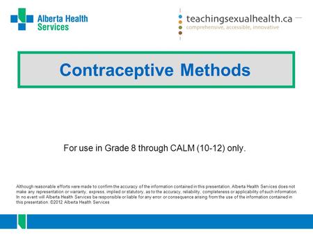 Contraceptive Methods