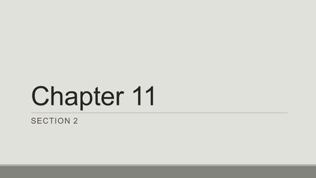 Chapter 11 SECTION 2. Effects of Missouri Compromise The newly acquired western land forced the question of whether or not slavery would be allowed in.