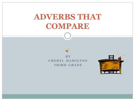 BY CHERYL HAMILTON THIRD GRADE ADVERBS THAT COMPARE.