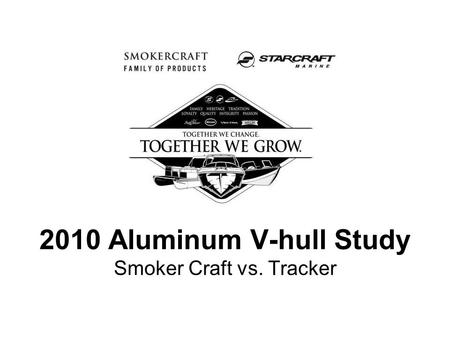 2010 Aluminum V-hull Study Smoker Craft vs. Tracker.